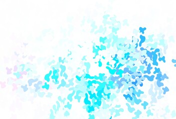 Fototapeta na wymiar Light BLUE vector template with chaotic shapes.