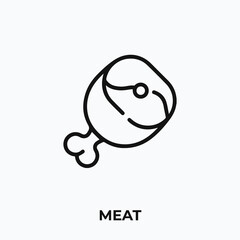 meat icon vector. meat sign symbol