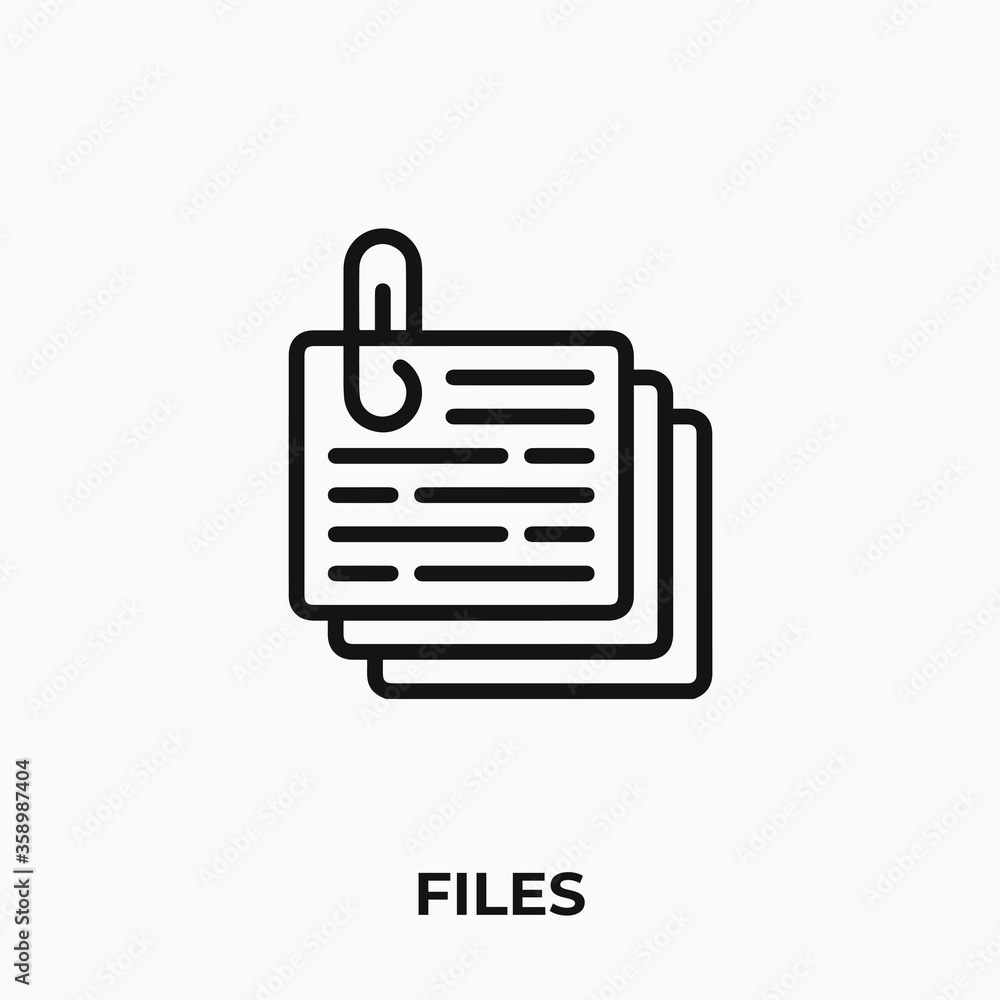 Poster files icon vector. files sign symbol
