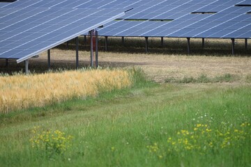 Solar park construction site