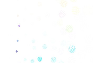 Light Blue, Yellow vector background with spots.