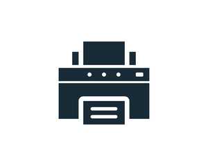 Printer Icon Vector Logo Template Illustration Design