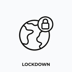 lockdown icon vector. lockdown sign symbol