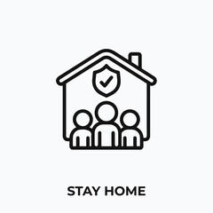 stay home icon vector. coronavirus sign symbol