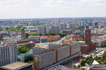 Panoramic view to Berlin from Radisson Berlin Alexanderplatz Hotel