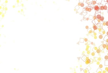 Light Red, Yellow vector layout with circles, lines, rectangles.