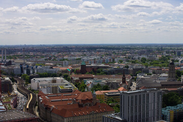Obraz premium Panoramic view to Berlin from Radisson Berlin Alexanderplatz Hotel