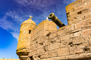It's Fortified citadel and walls in Essouira Morocco