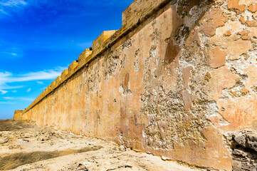 It's Fortified citadel and walls in Essouira Morocco