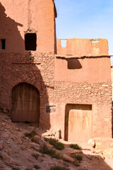 It's Ruins of Ait Benhaddou, a fortified city, the former caravan way from Sahara to Marrakech. UNESCO World Heritage, Morocco
