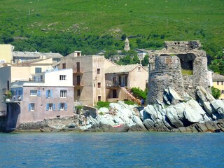 Europe, France, Corsica, Village of Erbalunga, Torre d'Erbalunga