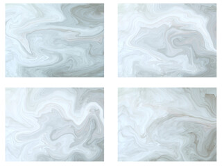set of effect of white color move wave like marble pattern. 