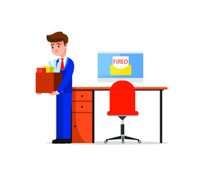 An employee being fired by electronic mail