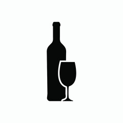 wine icon vector