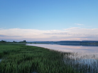 sunrise over the lake