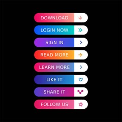 Vector of Frame Button Design Template