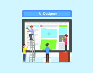 Illustration of user interface designer activities