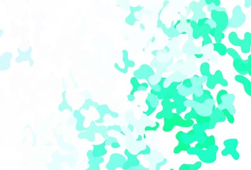 Light Blue, Green vector background with abstract shapes.