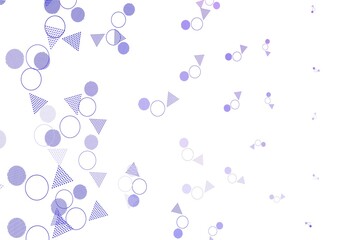 Light BLUE vector pattern with polygonal style with circles.