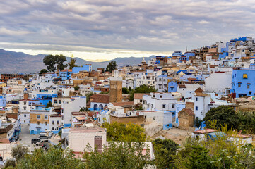 It's Architecture of Chefchaouen, small town in northwest Morocco famous by its blue buildings