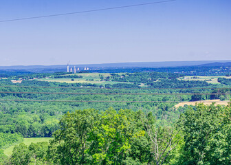 Overlook of Three Mile Island in Pennsylvania.