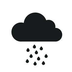 Weather icons on white background. Vector illustration.