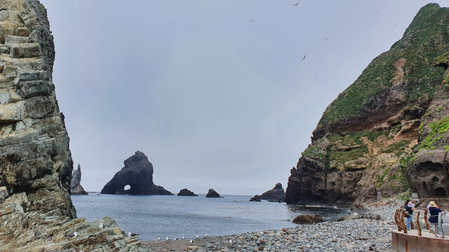 Dokdo Island, South Korea - 13th June 2020 : Scenery of Dokdo. Dokdo is an island in the east coast of South Korea next to the larger Ulleungdo