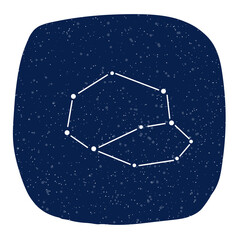 夜空に浮かぶキャップの形をした星座