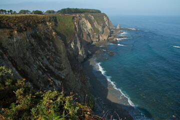 Coastline in Cabo Busto in Asturias,Spain,Europe
