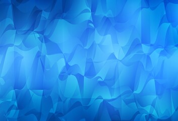 Light BLUE vector shining triangular layout. Colorful illustration in polygonal style with gradient. Polygonal design for your web site.