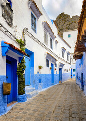 It's Blue walls street of Chefchaouen, Morocco.