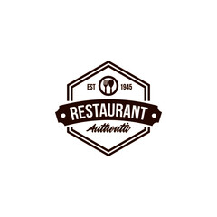 spoon and fork restaurant logo vector