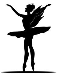 silhouette fairy dancing in ballet