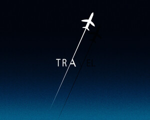 Abstract background of travel icon illustration concept, traveling started after covid 19 quarantine 