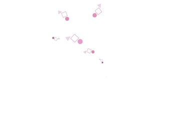 Light Pink vector background with polygonal style with circles.