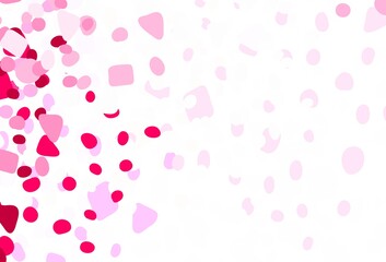 Light Pink vector template with chaotic shapes.