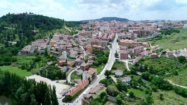 Soria a vista de drone, Castilla y Le&oacute;n Espa&ntilde;a 