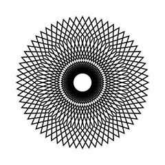 Design monochrome decorative snowflake element