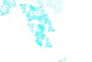 Fototapeta na wymiar Light Blue, Green vector backdrop with memphis shapes.