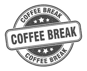 Obraz premium coffee break stamp. coffee break round grunge sign. label