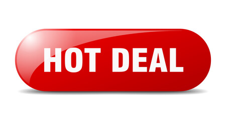 hot deal button. hot deal sign. key. push button.