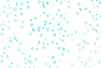 Light Green vector background with polygonal style with circles.