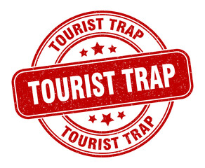 tourist trap stamp. tourist trap label. round grunge sign