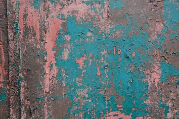 Rusty metal surface and painted paint grunge background.