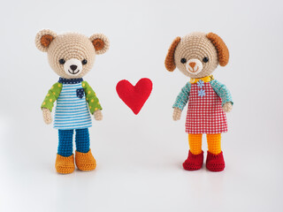 かわいい動物のあみぐるみ（子供の生活）