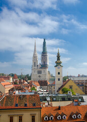 Cityscape of Zagreb; Croatia