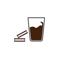 Sandwich cookies with chocolate vector design template illustration