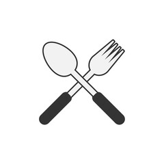 fork and spoon vector design template illustration