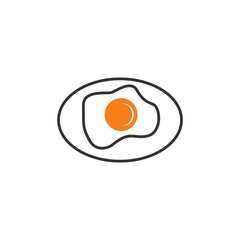 fried eggs vector design template illustration