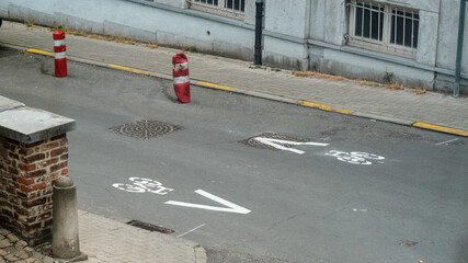 pedestrian crossing in the city